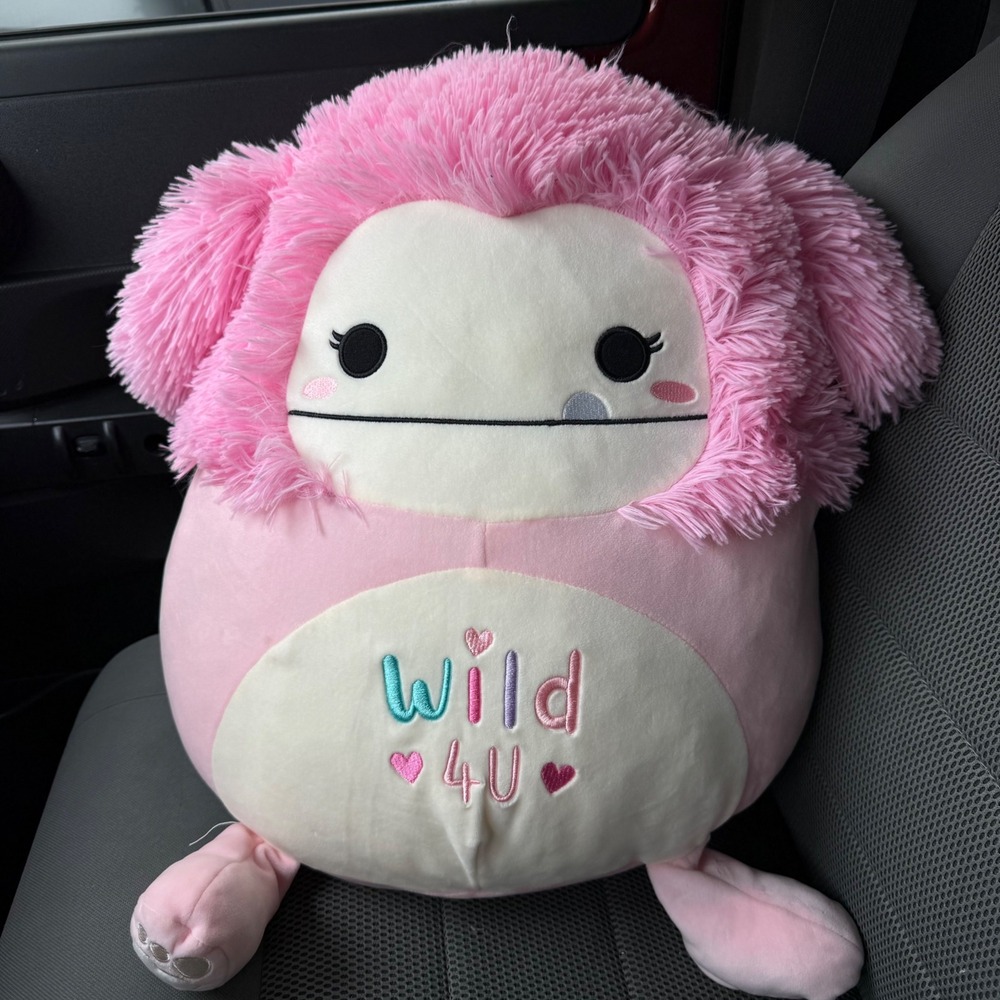 Brina the Bigfoot Squishmallow Wild 4 U Valentines Day Pink heart plush stuffed